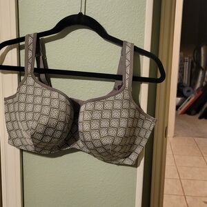 Cacique Gray Geometric Bra